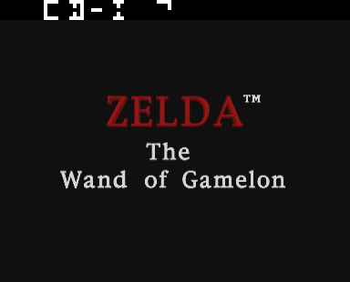 Zelda: The Wand of Gamelon Title Screen